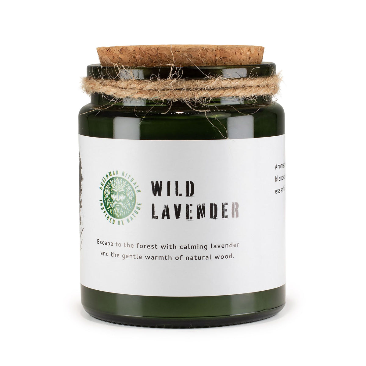 Vela de soja Woodwick3 Lavanda Silvestre · Greenman