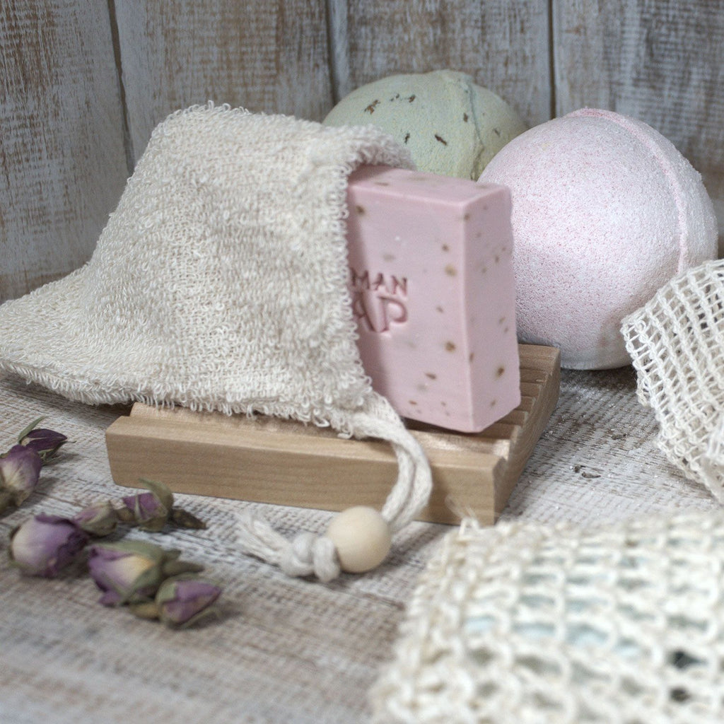 Bolsa Exfoliante de yute Natural para jabon - Ritual de ducha
