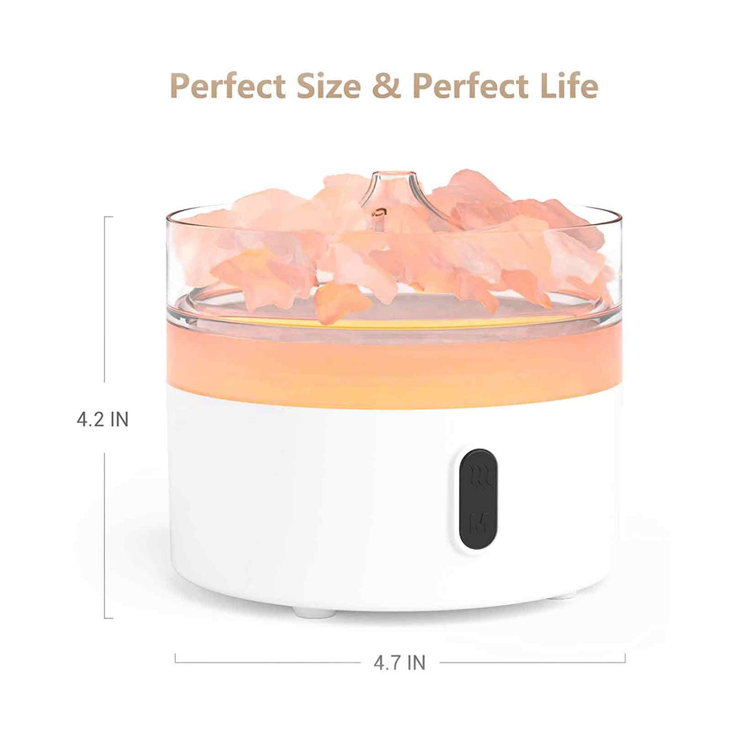 Difusor de Aroma de Sal del Himalaya - Luz Ambiente ·200 ml  (Sal incluida)